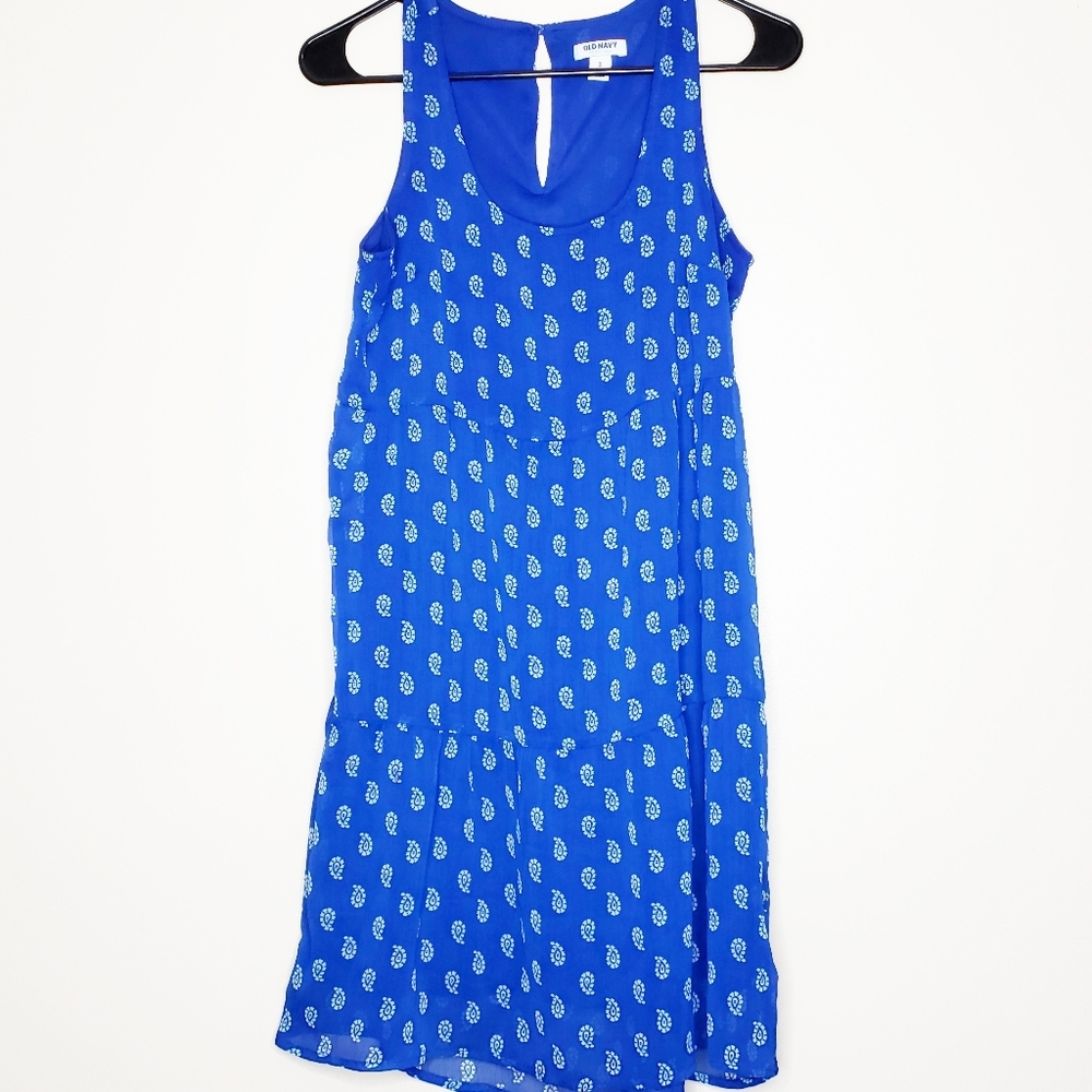 Old Navy Tank Top Dress Royal Blue Short Summer Size Small